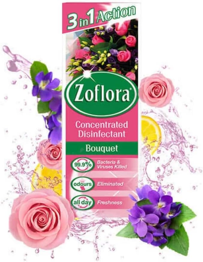 Zoflora Bouqet Concentrated Antibacterial Disinfectant 500ml 2 Pack