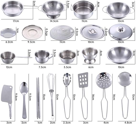 stainless steel play kitchen