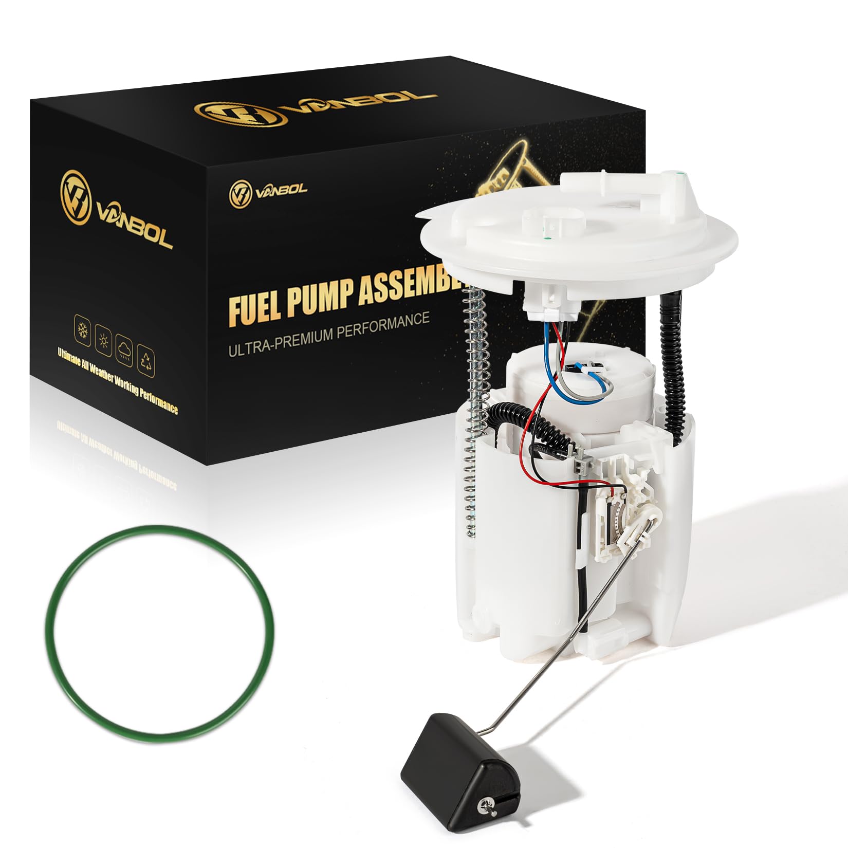 Photo 1 of VANBOL Electric Fuel Pump Module Assembly Compatible with 2011-2014 Chrysler 200 2007-2010 Sebring 2008-2014 Dodge Avenger L4 2.4L V6 2.7L 3.5L Gas Replace E7210M VANBOL0137 with Sending Unit O-ring