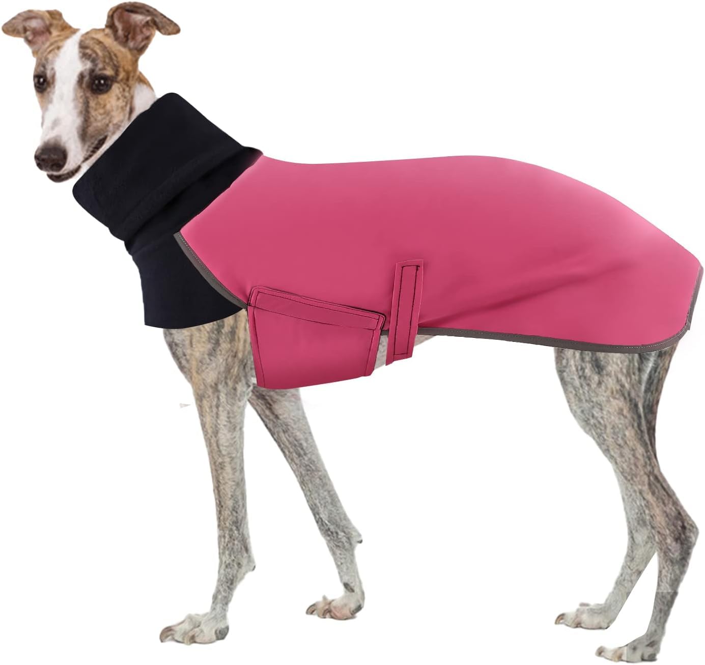 Manteau d'hiver imperméable pour lévrier Whippet - Manteau d'hiver imperméable pour lévrier - Manteau d'hiver imperméable pour chien - Manteau lurcher - Manteau salukis (rose, taille XS)