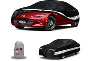 Aoulette Small Car Cover for Sports Coupe Waterproof All Weather, Universal Fit Mazda Miata/MX-5, Honda S2000, BMW Z3, Saturn