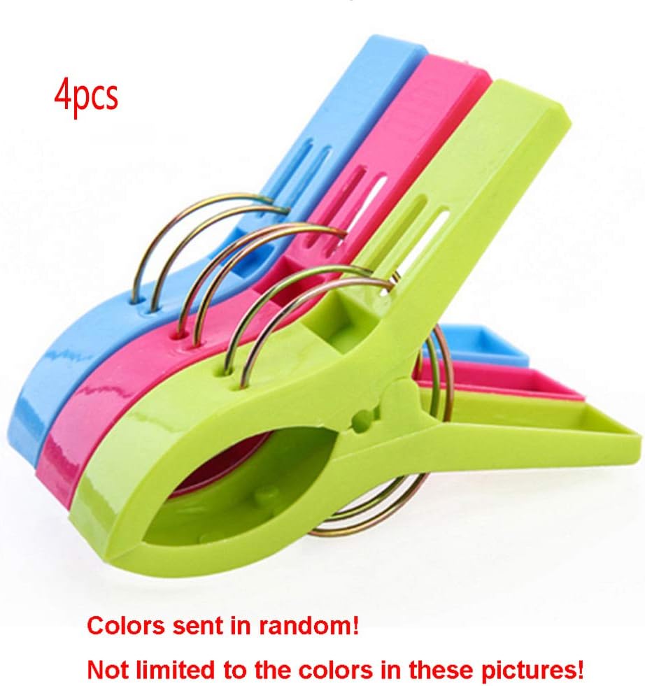 4er-Set Strandtuchklammern – Bunte Clips Für Sonnenliege & Wäscheleine, Mit Papagei & Flip-Flop-Motiv