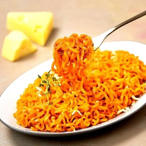 SAMYANG BULDAK HOT CHICKEN SPICY RAMEN KOREA INSTANT PACKAGED NOODLES,5.11 OZ,QUATTRO CHEESE,5 PACK