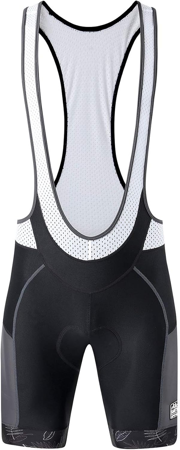 Santic Cycling Bike Bib Shorts Men Padded Tights Bicycle Pants Excellent Performance Black: Clothing