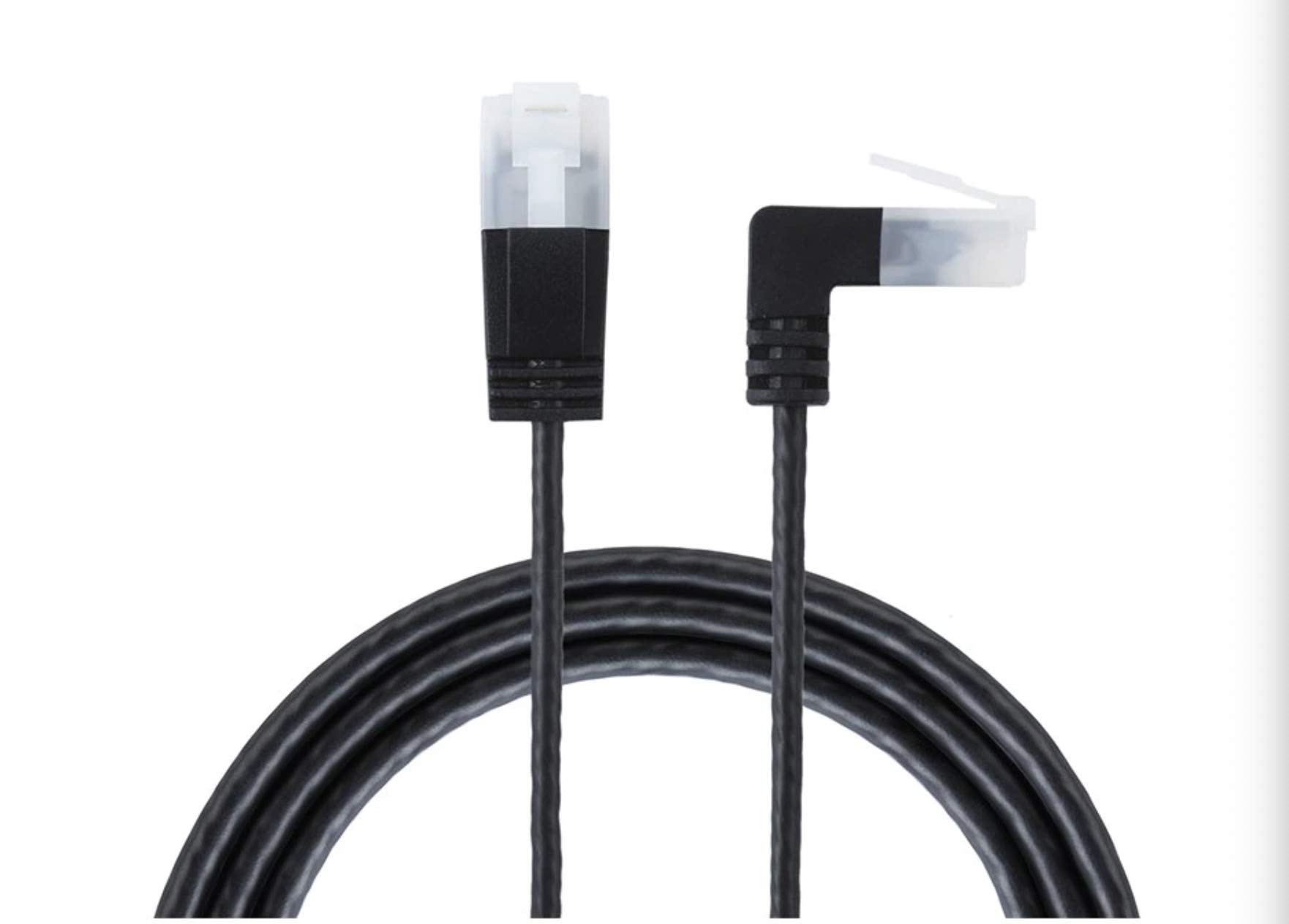 innov8 Ultra Slim Cat6a Ethernet Cable, Up Angle UTP Network Patch Cat 6a Category 6 Cable - (1m)