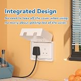 EUDEMON Baby Safety Outlet Cover Box White Large Plug Socket Universal view 4