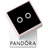 PANDORA Forever Stud Earrings | Sterling Silver &amp; Cubic Zirconia, Jewelry for Women with Gift Box