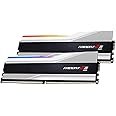 G.SKILL Trident Z5 RGB Series (Intel XMP 3.0) DDR5 RAM 64GB (2x32GB) 6000MT/s CL30-40-40-96 1.40V Desktop Computer Memory UDIMM - Metallic Silver (F5-6000J3040G32GA2-TZ5RS)
