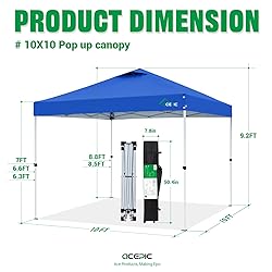 10x10 Pop Up Canopy Tent,300D Silver-Coating