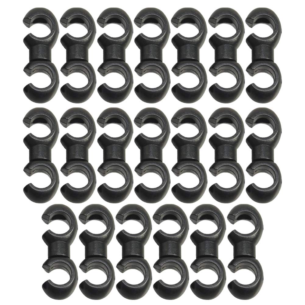 Saipor 20pcs Bike Cable Clasps S-Hook Clips Bicycle Rotatable for Brake Cable MTB Bike Road Bicycle