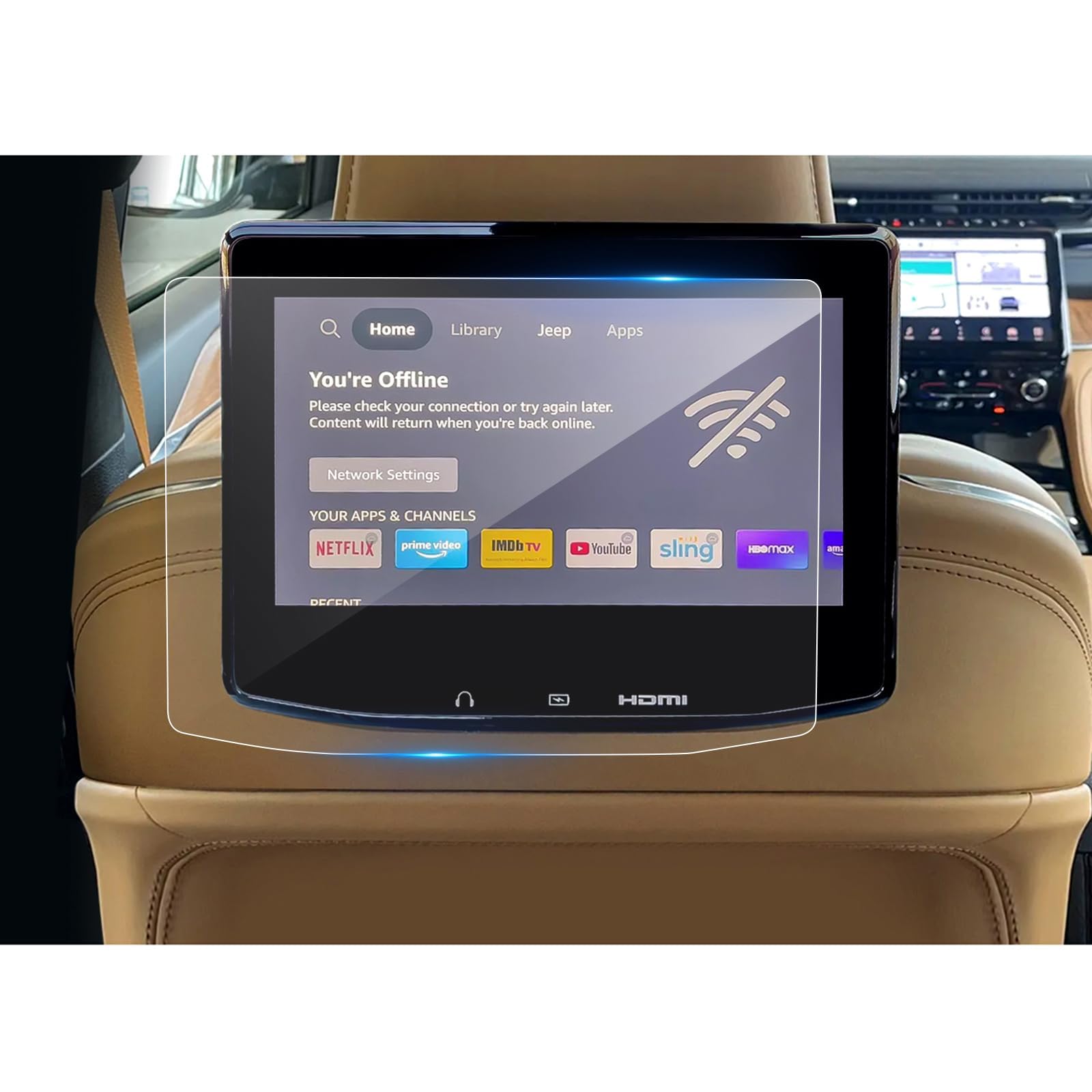 Photo 1 of (2Pack) Coleya 2022-2024 2025 Grand Cherokee L (Rear) Screen Protector for Jeep Grand Cherokee L 10.1-inch Rear-seat Entertainment Touchscreen, 9H Tempered Glass 2025 2024 Grand Cherokee L Accessories