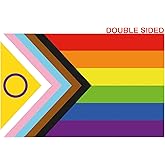 Bradford New Intersex Progress Pride Flag 3x5 ft, Double Side Inclusive New Pride Flags for Outdoor LGBTQ Gay Lesbian Transgender Rainbow All Inclusive LGBT Flags
