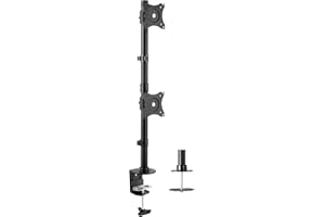 VIVO Dual Monitor Desk Mount Stand with Height Adjustment and VESA Plates for 2 LCD Ultrawide Screens up to 34 inches, Stacked Array, STAND-V002R