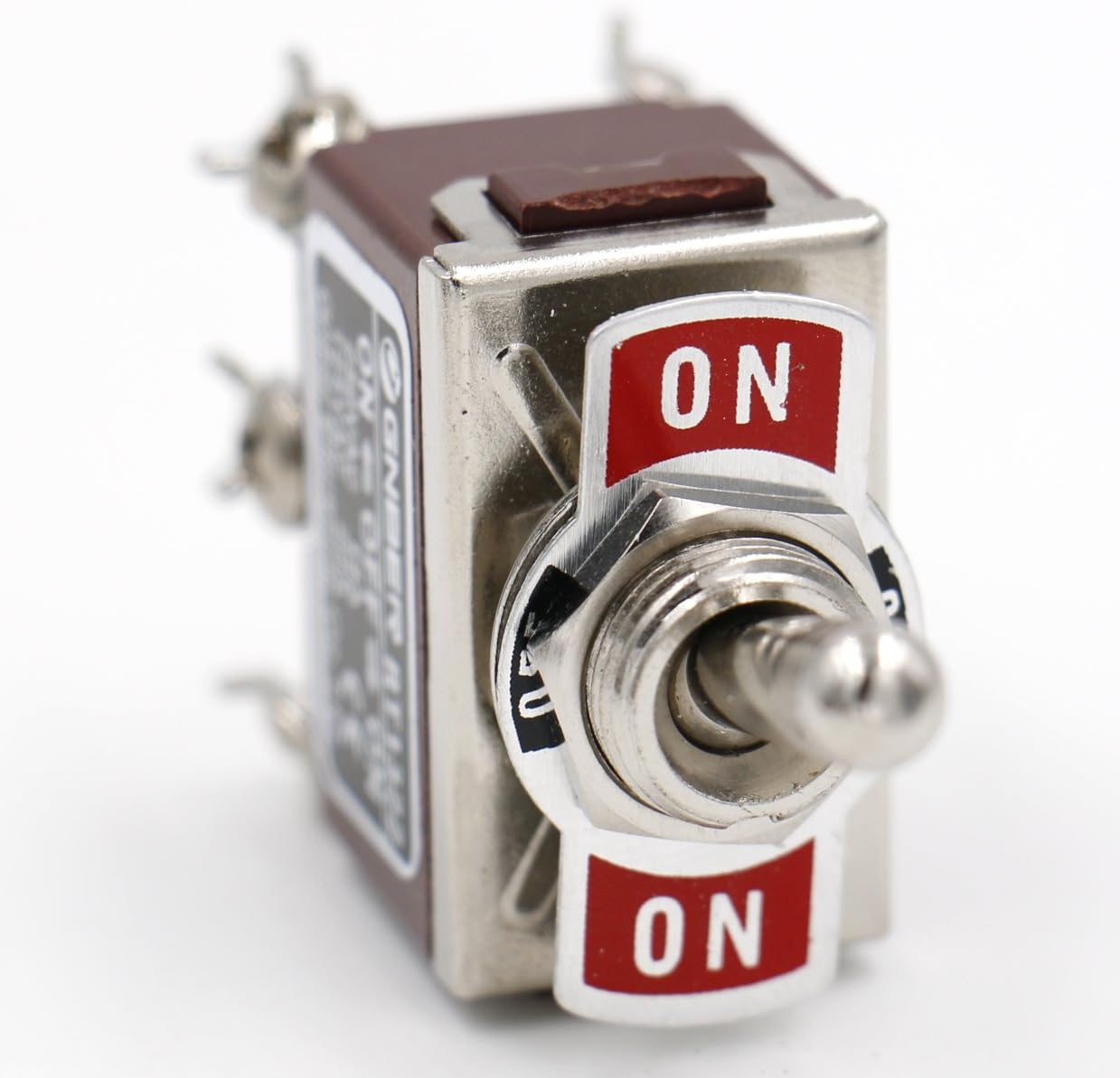 Heschen Metal Toggle Switch, RT1322, DPDT, Maintained Type, ON/OFF/ON, 3 Position, 15A 250VAC, brown - Image 3