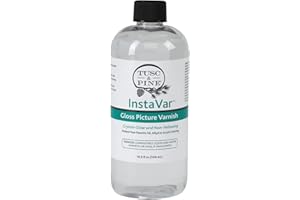 Tusc & Pine InstaVar™ Gloss Picture Varnish - Archival Quality Varnish for Oil, Alkyd, and Acrylic Artists - 16.9oz Bottle