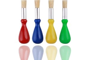 GENERIC 4 PCS Toddler Paint Brushes Chubby Paint Brushes Easy Grip Paintbrushes for Toddlers Ages 1-3 2-4 Years Large Preschool Kids Encourages Writing Drawing Creativity
