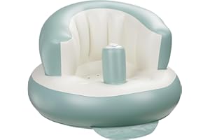 Kompoll Baby Inflatable Seat with Air Pump Infant Support Seat Toddler Chair for 5 to 36 Months Portable Baby Infant Chair for Sitting Up Baby Shower Chair Floor Seat for Gifts