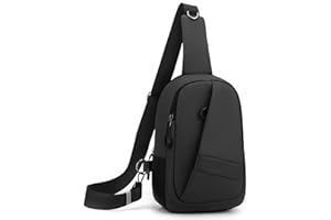 Hoedia Crossbody Sling Bag for Men Women, Shoulder Cross Body Bag EDC Back Pack with Reflective Strip and Multiple Pockets
