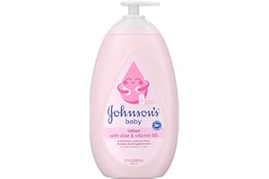 Johnson's Baby Lotion with Coconut Oil, Aloe Vera & Vitamin B5, 72 HR Hydration, Skin Moisturizer, Hypoallergenic, Safe for Newborn, Protects From Dryness &; Strengthens Skin, 27.1 fl. oz