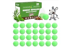 BNBSO Mouse Rodent Repellent Balls -28 Pack Natural Peppermint Oil for Mice, Rats, Squirels & Spiders - Safe for Pets & Family -Indoor/Outdoor Pest Control for Home, Kitchen, Garage