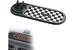 Dash Mounted Holders, 2025 New Car Anti-Slip Mat Phone Holder for Phones Sunglasses Keys Gadgets, Rotatable Anti Skid Car Das