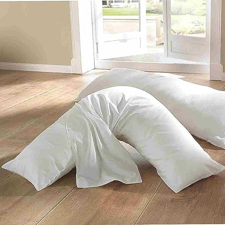 Rohilinen Orthopedic V Shaped Support Pillow White Amazon Co Uk