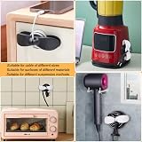 SisBroo Cord Organizer 4 Pack for Kitchen Appliances Black White Winder view 7