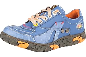 TMA EYES Women's Flat Shoes Lace-Up Casual Fashion Comfortable Leather Shoes