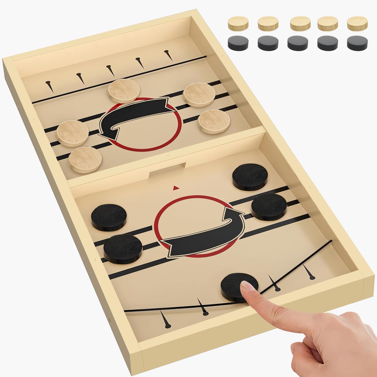 Large Fast Sling Puck Game Fast Paced Sling Hockey Board Games Super