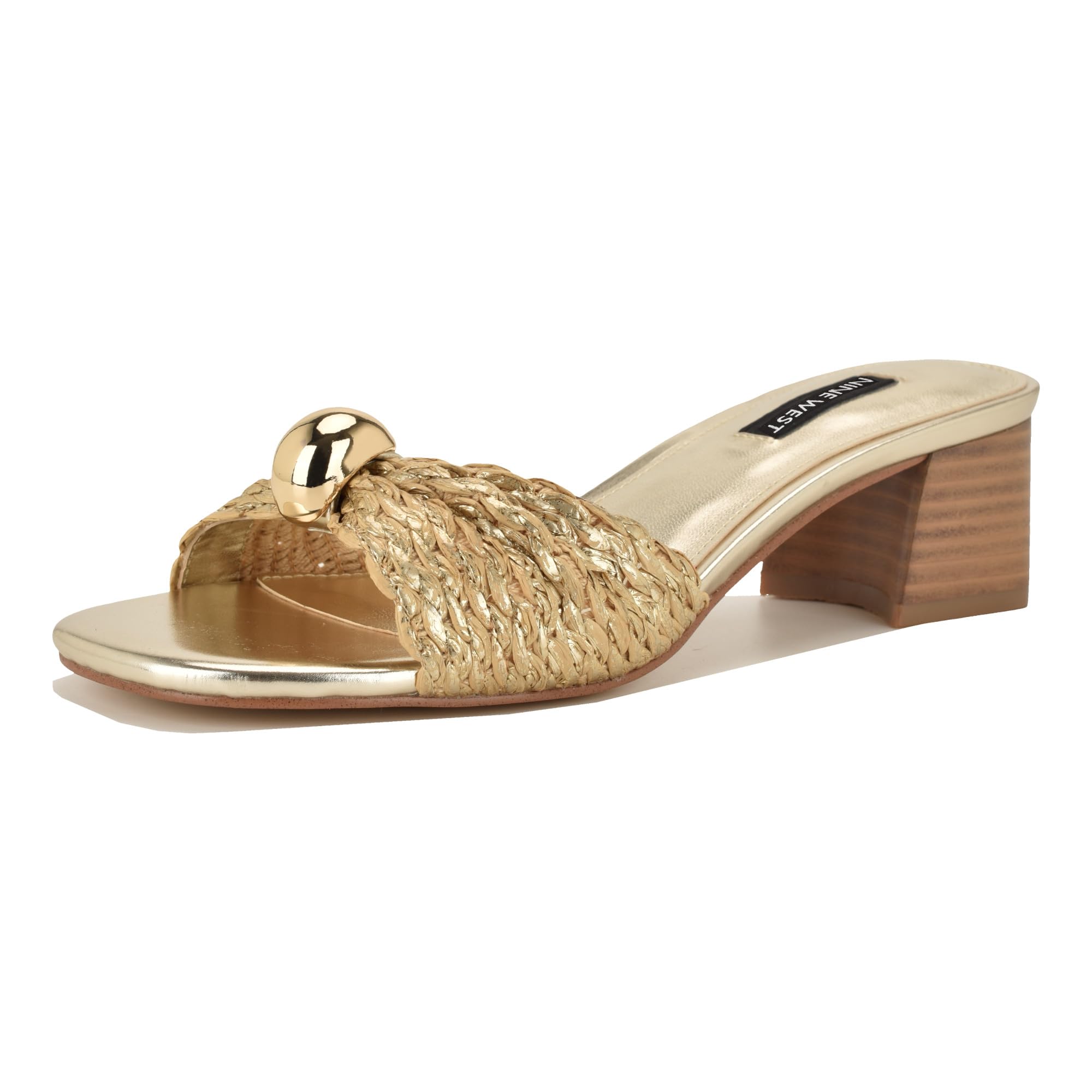 Nine West Women’s Gerry Heeled Sandal, Gold 710, 12