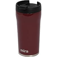 MIRA 12 oz Stainless Steel Insulated Travel Mug for Coffee & Tea - Vacuum Insulated Car Tumbler Cup with Spill Proof…