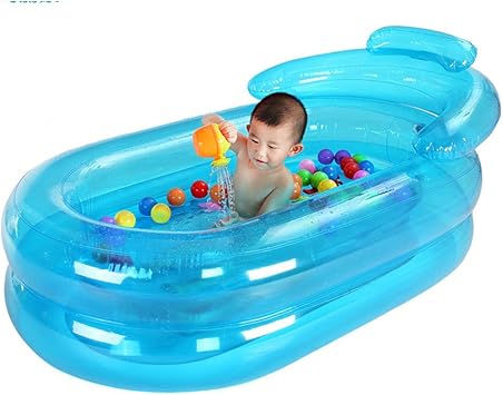 Aufblasbarer Bad Badefass Erwachsener Kind Eine Badewanne Dusche Barrel Clear Blue Version 1 Amazon De Kuche Haushalt
