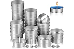 Gadpiparty 100sets Tealight Tins, Aluminum Tea Light Cups, for DIY Candle Making Supplies Tea Light Holders for Crafts and Gi