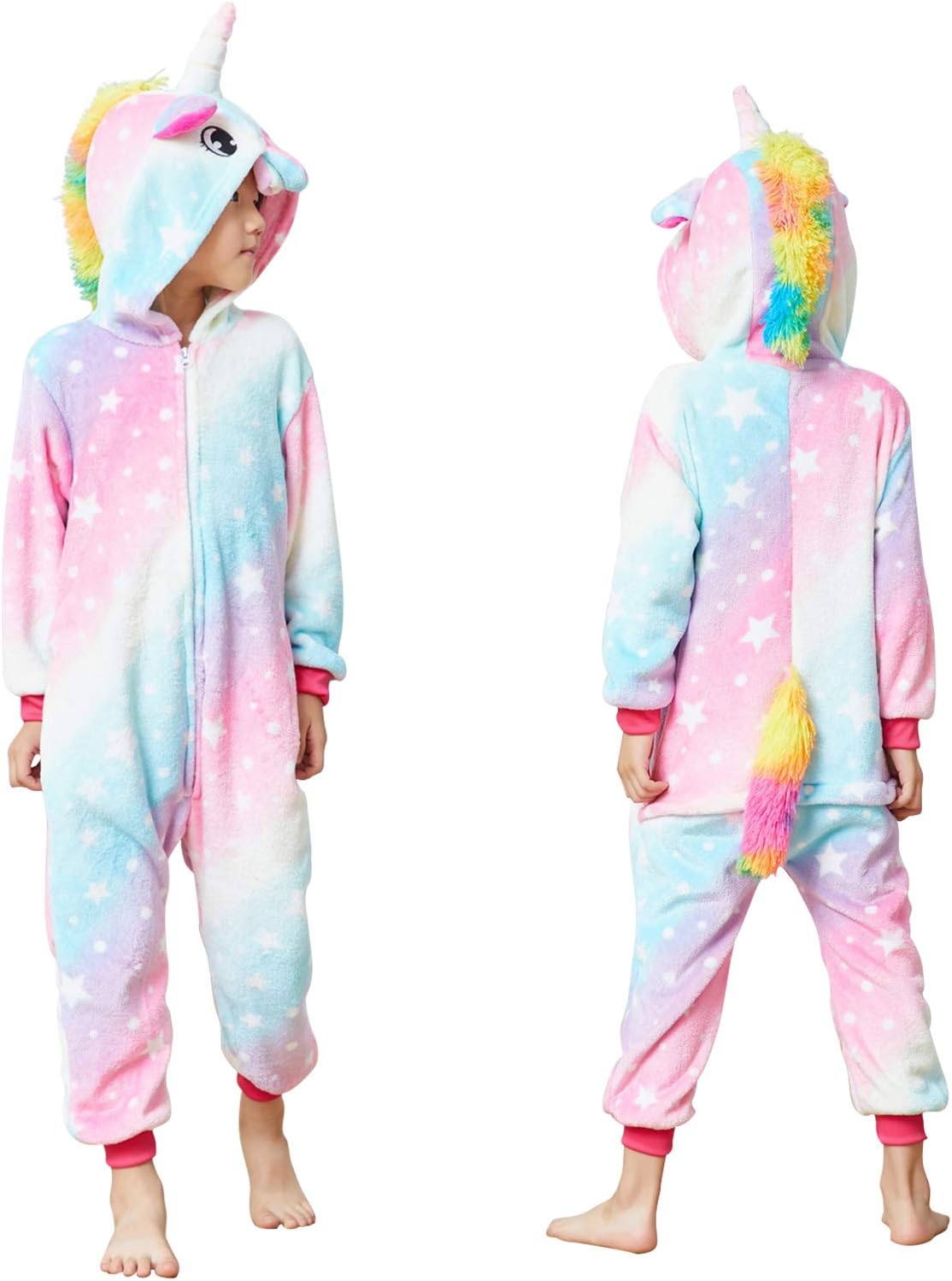 Kids Unisex Animal Unicorn Onesie Pajamas Cosplay Costume Halloween