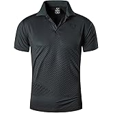 jeansian Men's Short Sleeve Fit Sport Polo Tee Shirts T-Shirts Tshirt Tops Poloshirt Golf Tennis Pickleball LSL195