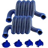 Eniora 20FT RV Sewer Hose Kit (2x 10FT Sections), with 4 covers, UV-Resistant Heavy Duty Waste Hose for Travel Trailer & Camp