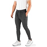 Contour Athletics Men's Joggers Hydrafit Track Pants Men's Sweatpants Active Sports Running Workout Pant Zipper Pockets