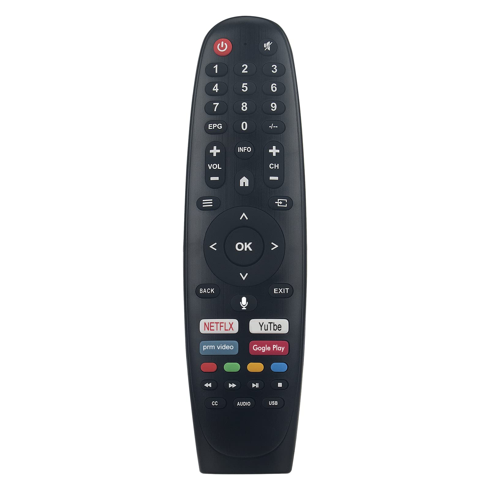VINABTY Replaced Voice Remote Control dedicated for ZEPHIR TV LED-5021KGOO 32HA10V3 LED-3221GOIN TAG40-8900 LED5021KGOO LED3221GOIN TAG40890