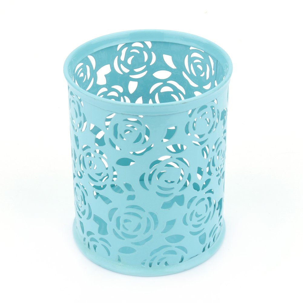 Pencil Container Pen Holder Desktop Organizer Holder Stationery Storage Basket (Color : Blue)