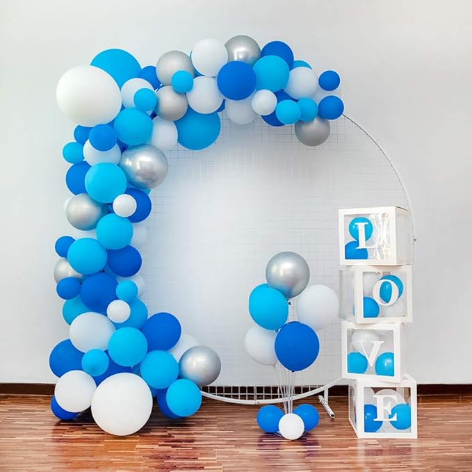 Blue Balloon Arch&Garland Kit,115 PCS 10in 12in 18in Blue