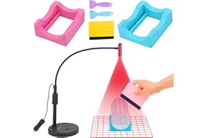 WAQONUY 2X Cup Cradle for Tumblers,Silicone Cup Cradle,with Grid-Laser,Cup Holder Tumbler Holder Tumbler Cradle with Plastic Tweezers,Felt Design Scraper,tumblers,Ornaments,Mugs