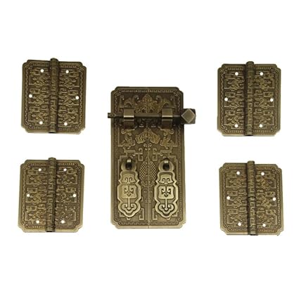 Bronze Wardrobe Door Top Handle Chinese Antique Cupboard Cabinet