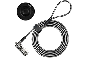 I3C Laptop Cable Lock, 4 Digital Combination Lock, Security Computer Cable Lock, Anti Theft Combination Lock for iPad Tablet Laptop MacBook Dell HP Samsung Android and Other Device