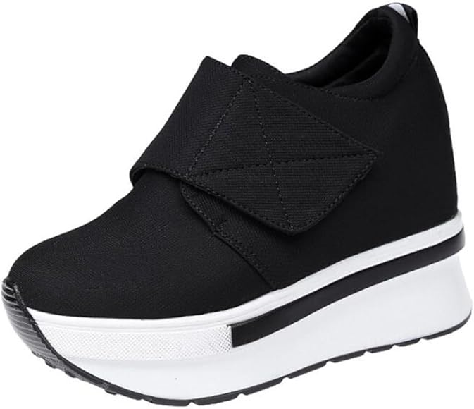 womens black flatform trainers