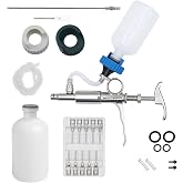 5ml Continuous Self-Refilling Livestock Syringe, 10 Needles Included | Adjustable dosage from 0.5ml to 5ml Stainless Steel Veterinary Injection Gun for Chicken, Duck, Pig, Sheep, Cow Poultry