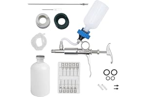 5ML Livestock Syringe Gun, Automatic Self Refill Injection Gun Continuous Adjustable Bottle Attachment Livestock Animal Syrin