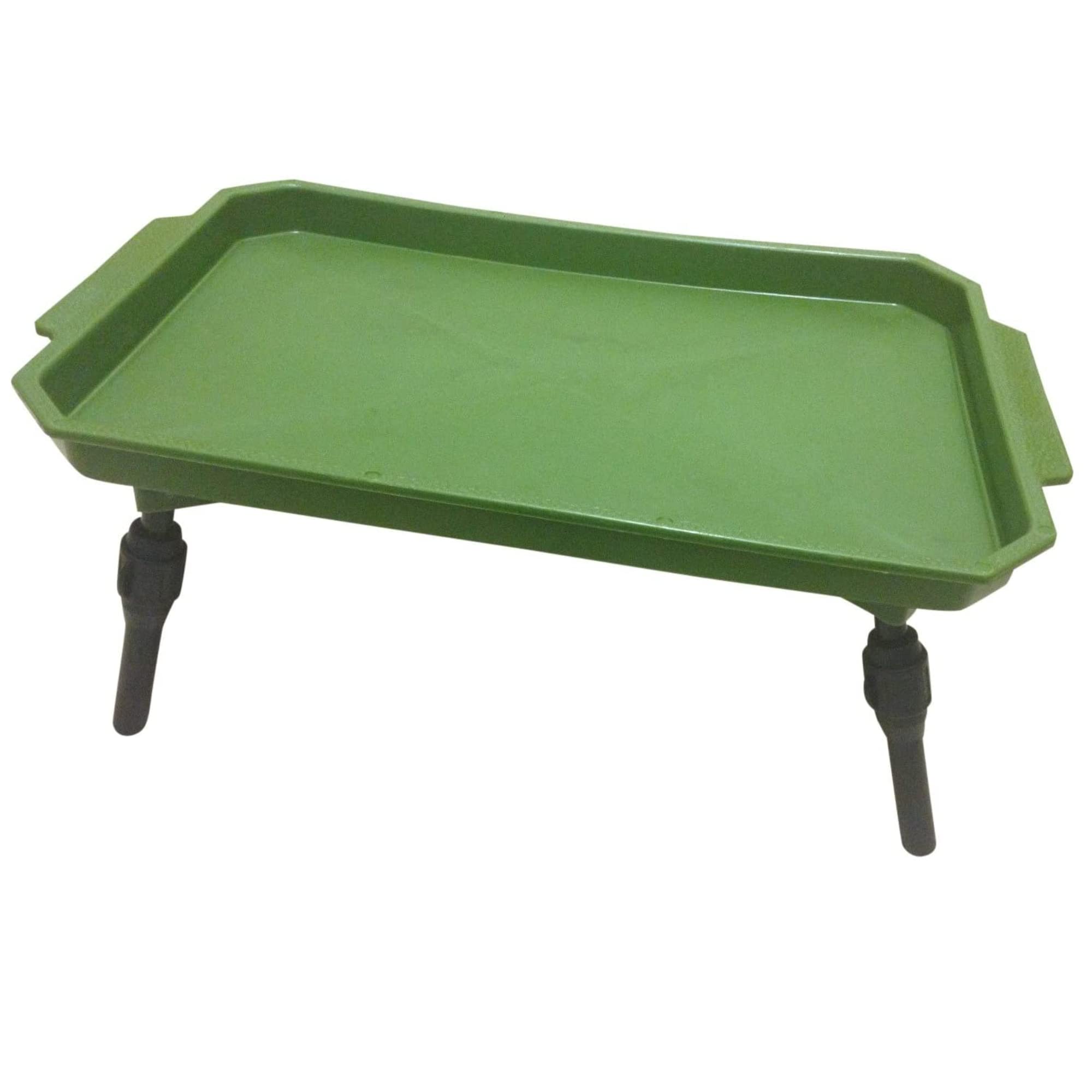 BZS Plastic Folding Fishing Bivvy Bait Table Camping Mini Drinks Table Light Weight (Green)