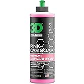 3D Pink Car Soap – 16 oz |pH Neutral Car Wash Soap with High Suds & Cherry Scent | Scratch-Free, High Gloss Shine | Safe on Wax & Sealants | Weekly Car Care