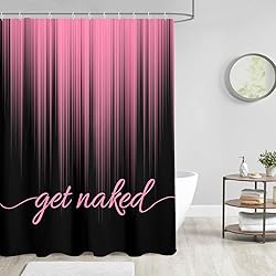 AAtter Black and Pink Shower Curtain Ombre Abstract