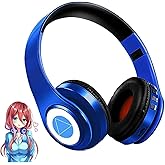 YTDTKJ Nakano Bluetooth Headphones,The Quintessential Quintuplets Headphone with Build-in Mic,Foldable Over Ear Wireless Headphones,Hi-Fi Stereo for Cosplay (Blue)